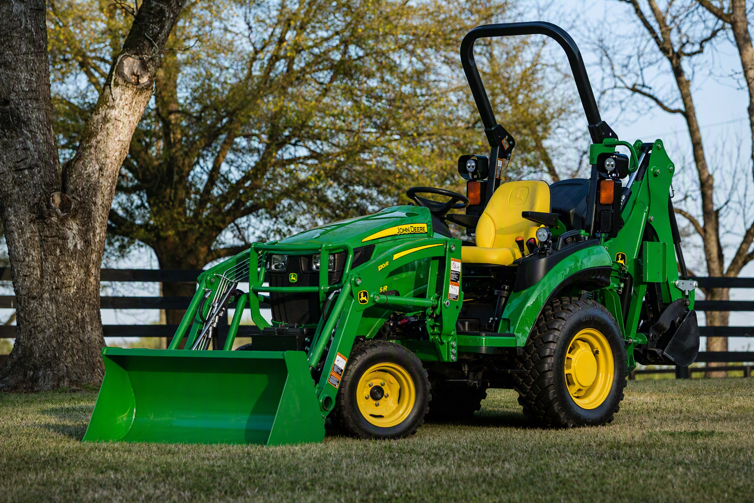 John Deere 2025R with 120R Loader and Backhoe